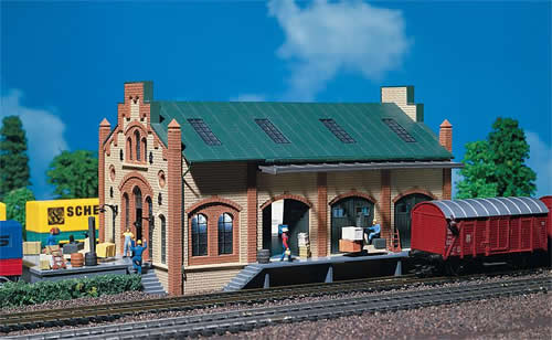 Faller 222134 N Scale Freight Shed -- 6-3/4 x 3-1/4" 17.3 x 8.2cm