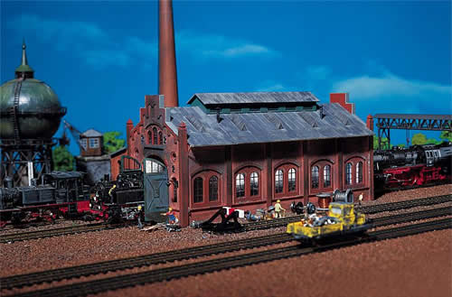 Faller 222142 N Scale Engine Repair Shed -- 6 x 4-1/4" 15.4 x 10.9cm