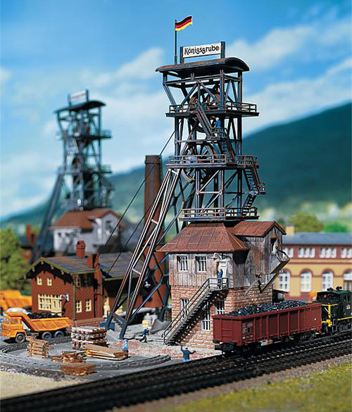 Faller 222190 N Scale Mine Head & Winch House/less motor -- 6-3/4 x 4-1/2" 17.4 x 11.8cm