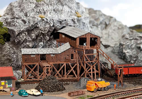 Faller 222205 N Scale Old Coal Mine - Painted Kit -- 7-7/8 x 7-1/4 x 4-1/8" 20 x 18.5 x 10.6cm