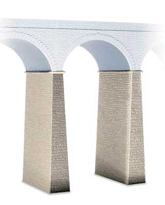 Peco ss83 HO Scale Extra Pier for 3-Arch Cut-Stone Viaduct -- Kit - 1-5/16 x 6-1/2" 3.4 x 16.5cm - Matches 552-SS80