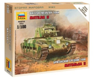 Zvezda 6171 1/100 WWII British Matilda II Infantry Tank (Snap)