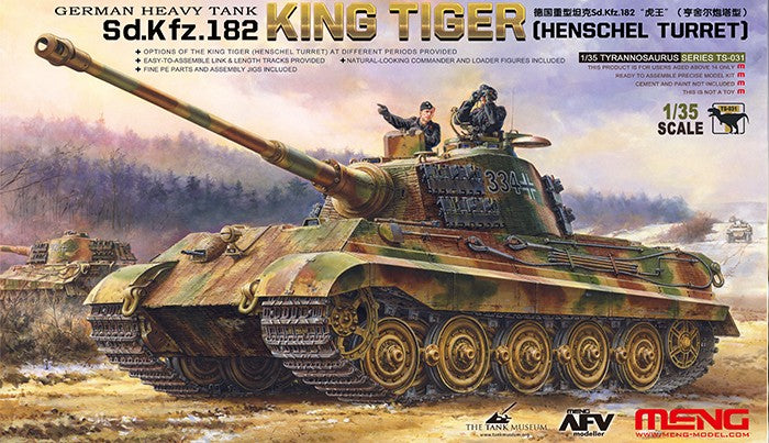 Meng Models TS31 1/35 SdKfz 182 King Tiger German Heavy Tank (Henschel Turret)