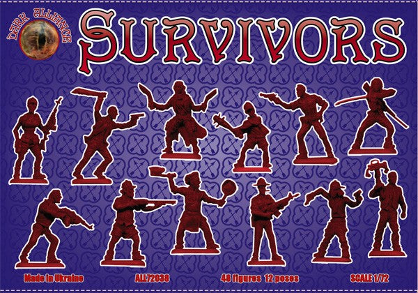 Alliance Figures 72038 1/72 Survivors (Anti-Zombies) Figures (48)