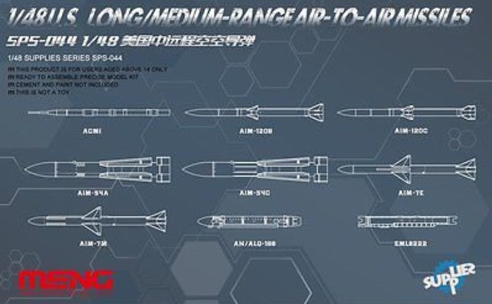 Meng Models SPS44 1/48 US Long/Medium Range Air-to-Air Missiles
