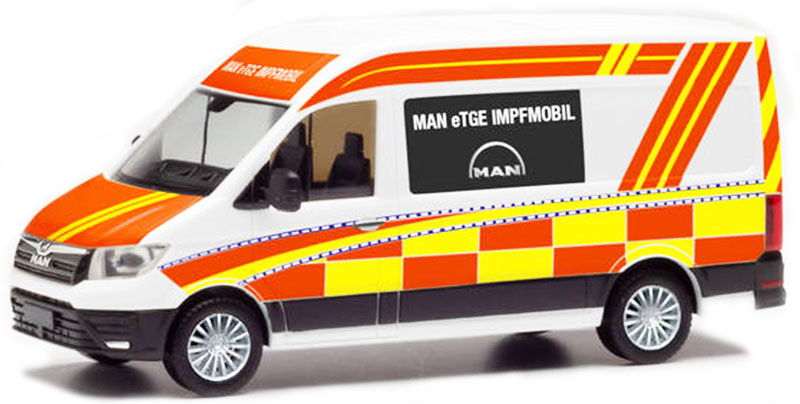 Herpa 96263 1/87 Scale Corona Vaccine Mobile - Man Etge Bus Hd