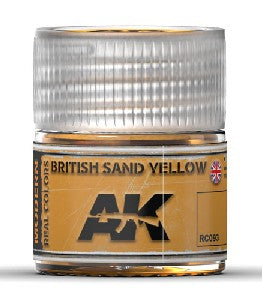 AK Interactive RC93 Real Colors: British Sand Yellow Acrylic Lacquer Paint 10ml Bottle