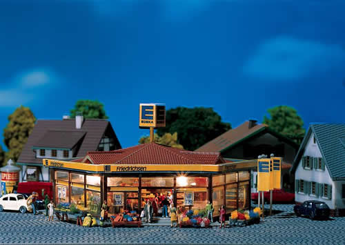 Faller 232205 N Scale Edeka Local Mini Market -- 4-13/16 x 4-1/2 x 2-5/16" 12 x 11.3 x 5.8cm