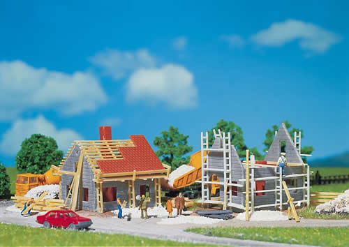 Faller 232223 N Scale Homes Under Construction -- 1-3/4 x 2-1/2" 2 x 6.1cm