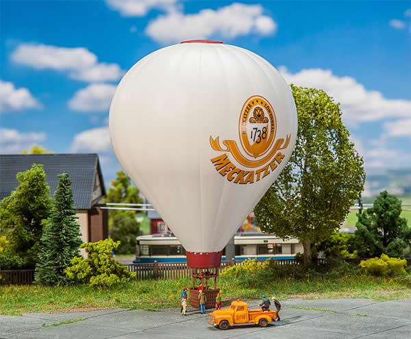 Faller 232391 N Scale Hot-Air Balloon - Kit -- Heimenkircher Meckatzer Lowenbrau Brewery (white, gold; German Lettering)