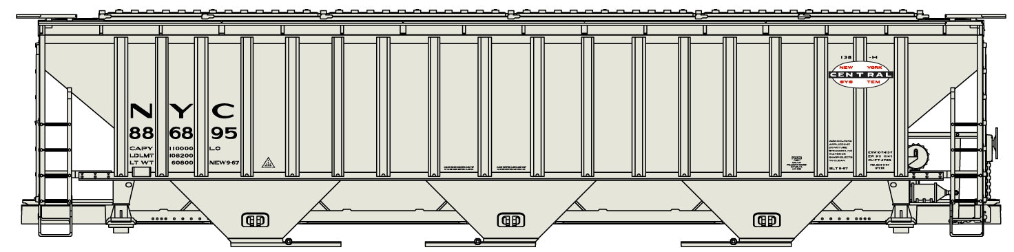 Accurail 6530 Ho 3-Bay Cvd Hopper Nyc