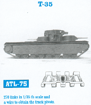 Friulmodel 75 1/35 T35 Track Set (270 Links)