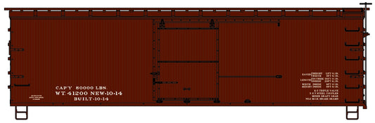 Accurail 1799 Ho 36'Dbl Sht Wood Boxcar Data