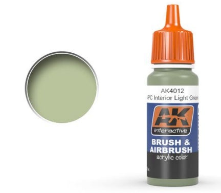 AK Interactive 4012 APC Interior Light Green Acrylic Paint 17ml Bottle (D)
