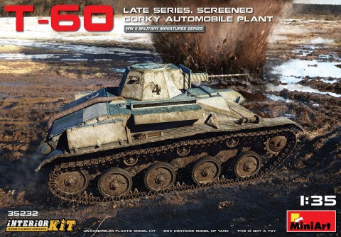 MiniArt 35232 1/35 WWII T60 Late Series Screened Gorky Plant Tank w/Full Interior (D)