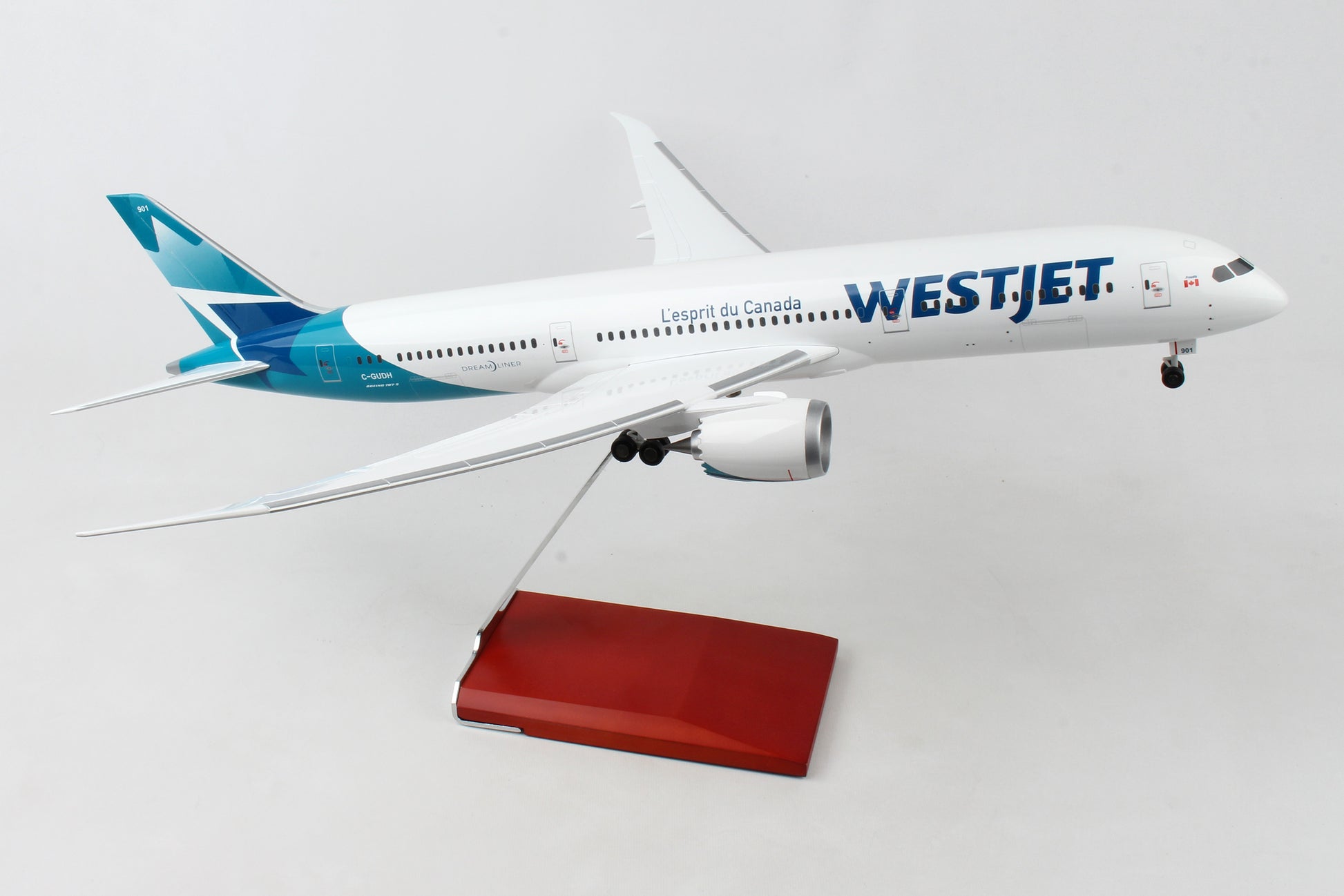 Skymarks Supreme SKR9005 Skymarks Westjet 787-9 1/100 W/Wood Stand & Gear