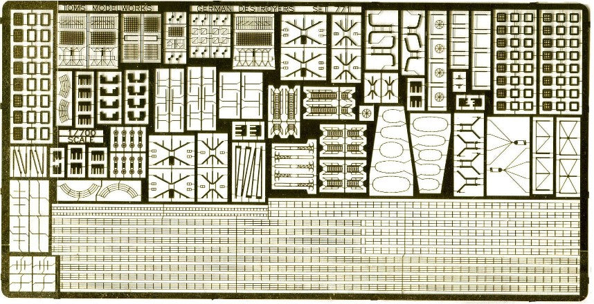 Toms Model Works 771 1/700 WWII German Destroyers Detail Set (D)