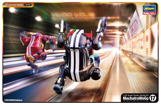 Hasegawa 64788 1/35 Mechatro WeGo #17 Sports Flame & Jet Black Mechanical Mobile Suits (2 Kits)