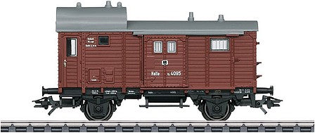 Marklin 46985 HO Scale Type Pg Freight Train Baggage Car - 3-Rail - Ready to Run -- Royal Prussian Railroad Administration KPEV (Era I 1914, Boxcar Red, gray)