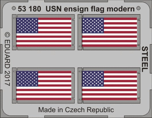 Eduard 53180 1/350 Ship- Modern USN Ensign Flags Steel (Painted)