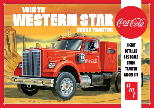 AMT Models 1160 1/25 Coca-Cola White Western Star Semi Tractor Cab w/Sleeper