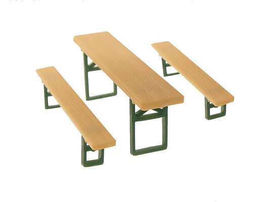 Faller 272442 N Scale 24 Beer Tables & 48 Benches