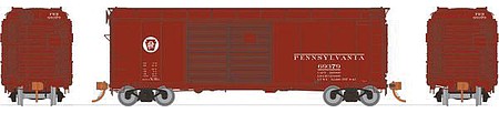 Rapido Trains 123008 HO Scale Class X31A Double-Door Boxcar 6-Pack - Ready to Run -- Pennsylvania Railroad (Set #1; Tuscan, Circle Keystone)