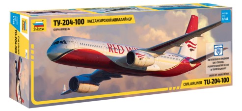 Zvezda 7023 1/144 Tupolev Tu204-100 Red Wings Passenger Airliner