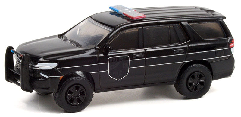 Greenlight 28070-E 1/64 Scale 2021 Chevrolet Tahoe - Black Bandit Police Black