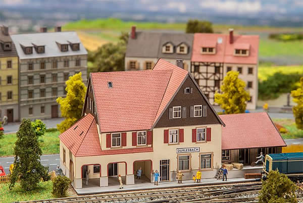 Faller 282708 Z Scale Laser-Cut Cardstock Kit -- Durlesbach Station - 5-1/8 x 2-5/8 x 2-5/8" 13 x 6.8 x 6.8cm
