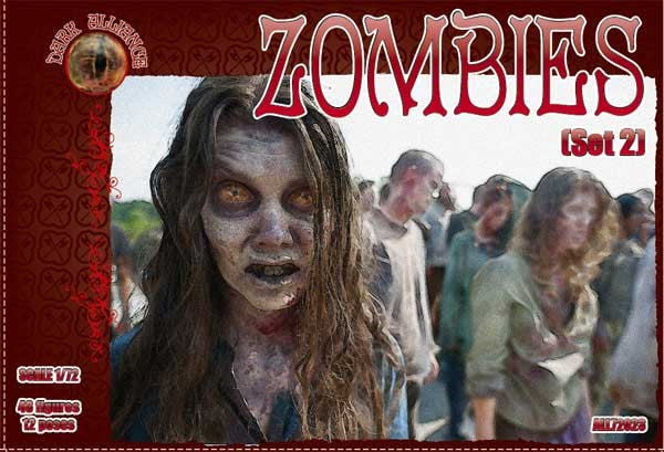 Alliance Figures 72024 1/72 Zombies Set #2 Figures (48)