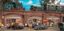 Brawa 2881 HO Scale Arcade Arched Walls -- With Recesses pkg(2)