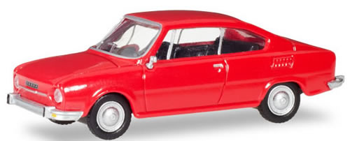 Herpa 28875 HO Scale Skoda 110 R 2-Door - Assembled -- Traffic Red