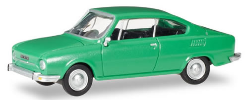 Herpa 28882 HO Scale Skoda 110 R 2-Door - Assembled -- Traffic Green