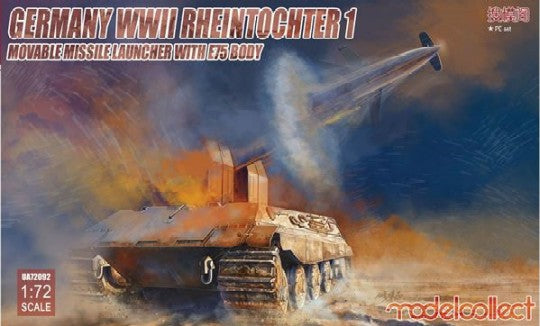 Modelcollect 72092 1/72 WWII German Rheintochter 1 Movable Missile Launcher w/E75 Tank Body