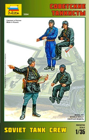 Zvezda 3504 1/35 WWII Soviet Tank Crew (4) (D)