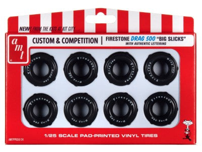 AMT Models PP30 1/25 Firestone Drag 500 Big Slicks Tires Pack (8)