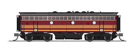 Broadway Limited 6872 N Scale EMD F7B - Sound and DCC - Paragon4 -- Boston & Maine 4267B (maroon, yellow)
