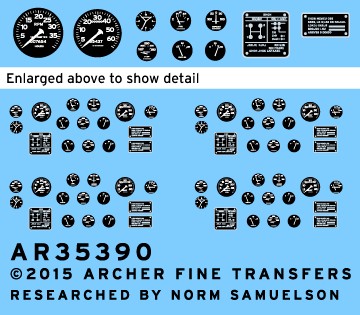 Archer Fine Transfers 35390 1/35 M19 Transporter Instruments & Placards For Merit