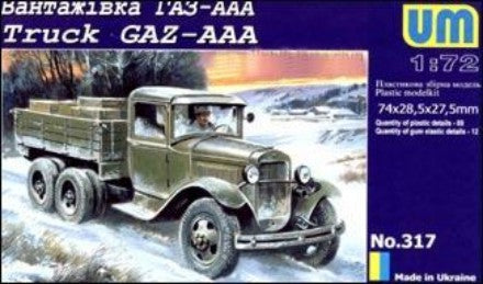 Unimodel 317 1/72 GAZ-AAA WWII Russian Truck