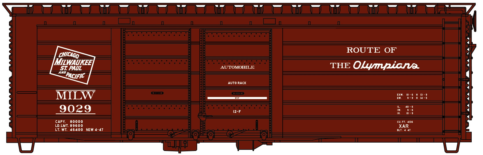 Accurail 3982 Ho 40'Rib-Side Dd Boxcar Mr