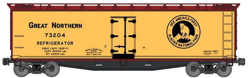 Accurail 48484 Ho Wood Reefer Gn 3#Set