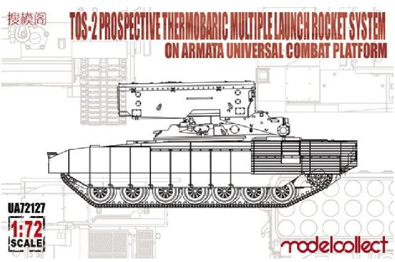 Modelcollect 72127 1/72 TOS2 Prospective Thermobaric Multiple Launch Rocket System on Armata Universal Combat Platform