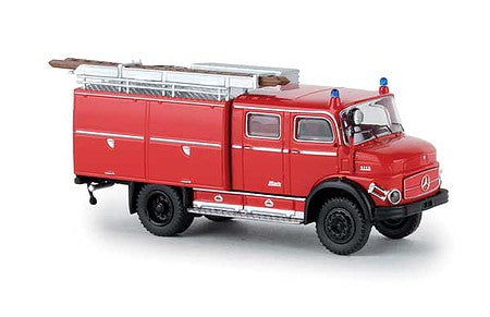 Brekina 47160 HO Scale 1950s Mercedes-Benz LAF 1113 LF 16 Fire Truck - Assembled -- Fire Department (red)