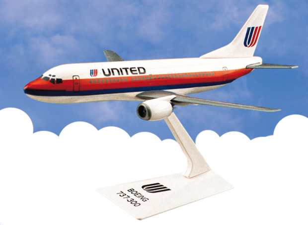 Flight Miniatures LP1223O B737-300 United Oc 1/180