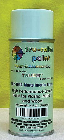 Tru-Color Paint 4032 All Scale Aerosol Spray Paint 4.5oz 135ml Can -- ANA-611: Interior Green