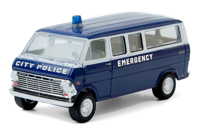 Greenlight 30209 1/64 Scale City Police Emergency - 1969 Ford Club Wagon