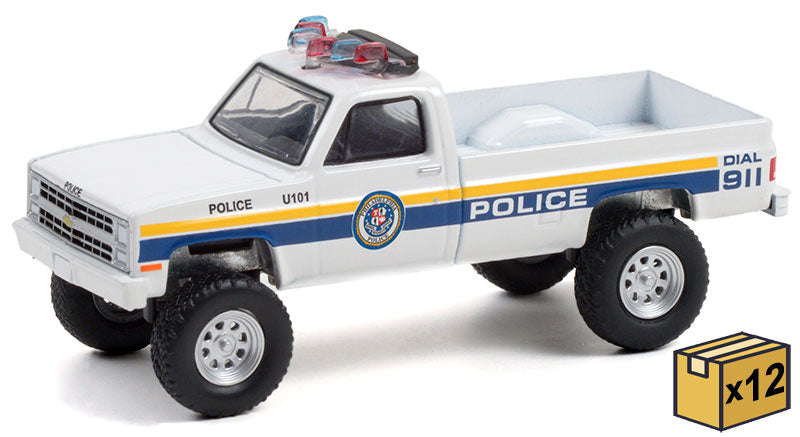 Greenlight 30241-CASE 1/64 Scale Philadelphia Pennsylvania Police - 1986 Chevrolet M1008 Pickup