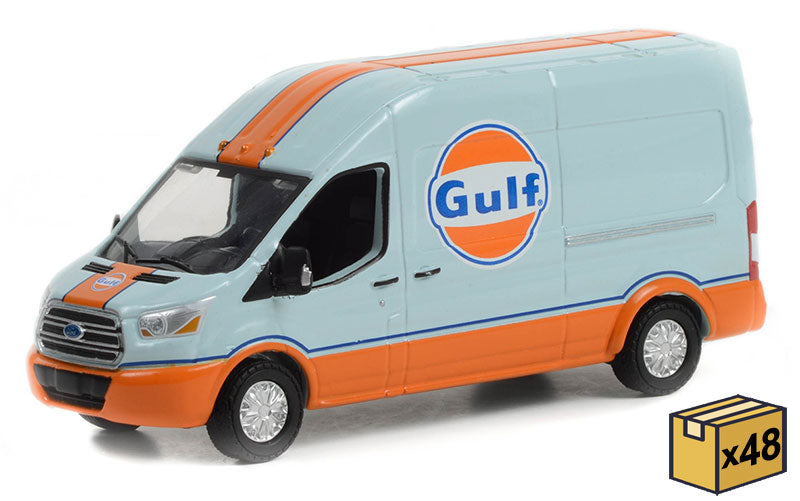 Greenlight 30260-MASTER 1/64 Scale Gulf Oil - 2019 Ford Transit LWB High