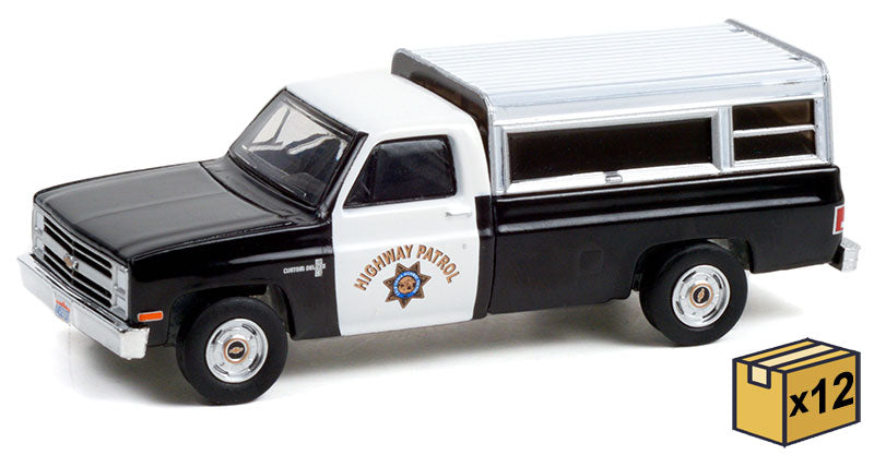 Greenlight 30294-CASE 1/64 Scale California Highway Patrol - 1987 Chevrolet C-10 Pickup